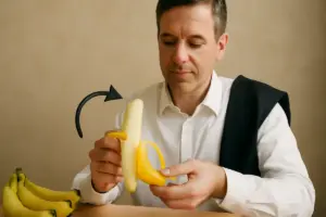 Aprire una banana dal verso giusto rende tutto più semplice: il metodo dei professionisti